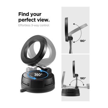 Spigen MFT36 MagSafe -mobilh&aring;llare f&ouml;r bil, Svart