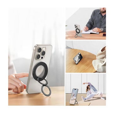 Tech-Protect magnetic MagSafe ringh&aring;llare, MMR800, Svart