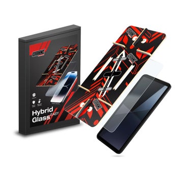Grizz HybridGlass Easy Sony Xperia 10 VI skyddsglas, med bricka, klar