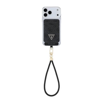 Guess Triangle -magnetic kortfack och strap till mobilen, Svart