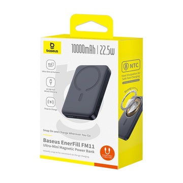 Baseus EnerFill 10 000mAh 22.5W MagSafe -reservbatteri, Svart