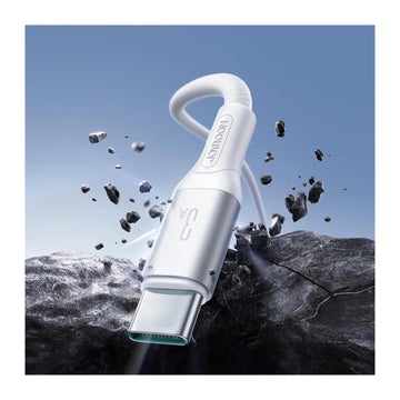 Joyroom Flash 18W USB-A / USB-C kabel, Vit 100 cm