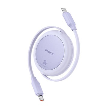 Baseus Free2Pull Mini 60W USB-C / USB-C kabel, Lila 100 cm