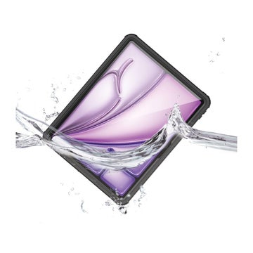 Armor-X iPad Air 13" (2024 / 2025) vattent&auml;tt fodral, Svart/transparent