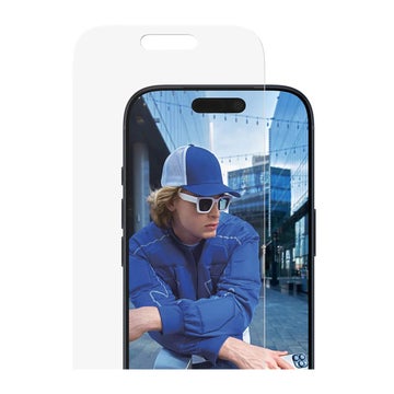 PanzerGlass iPhone 17 Pro sk&auml;rmskydd, med bricka, klassiskt