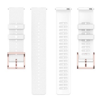 Silikonarmband (22 mm) f&ouml;r Polar smartklocka, Vit