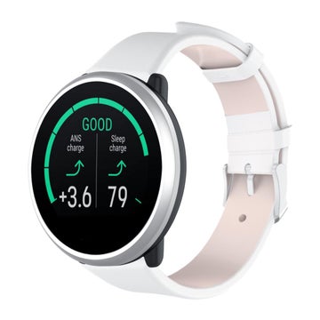 Armband i &auml;kta l&auml;der (20 mm) f&ouml;r Polar smartklocka, Vit