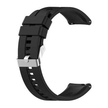 Universal silikonarmband 22mm för smartklocka, Svart