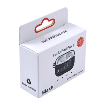 AirPods Pro 2 Carbon Fiber -m&ouml;nstrat skal f&ouml;r fodral, Svart