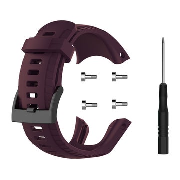 Silikonarmband f&ouml;r Suunto 5 smartklocka, med monteringsverktyg, lila