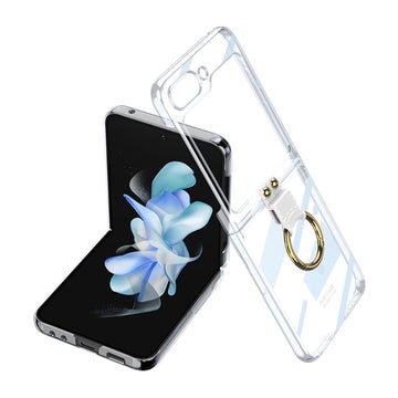 Galaxy Z Flip5 5G polykarbonatskal med greppring, Transparent