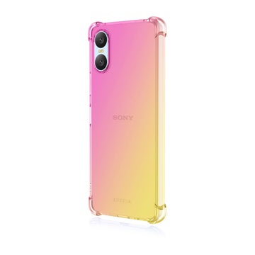 Sony Xperia 10 VI Gradient Bumper TPU skal, Rosa/guld