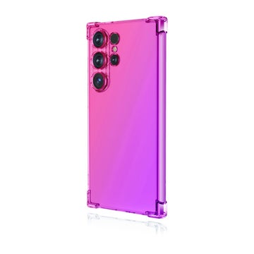 Galaxy S25 Ultra 5G Gradient Bumper TPU skal, Lila/rosa