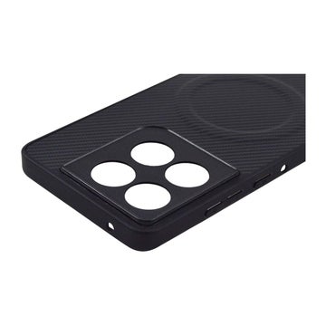 Motorola Edge 60 / 60 Fusion 5G texturerat MagSafe-skal, Kolfiberm&ouml;nstrad, svart