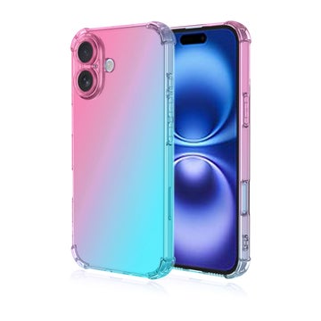 iPhone 17 Gradient Bumper TPU skal, Rosa/gr&ouml;n