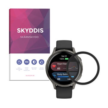 Garmin Venu 4 (45 mm) Skyddis-skyddsfilm, med monteringsverktyg f&ouml;r hela sk&auml;rmen