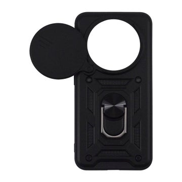 Honor Magic8 Lite 5G skal med greppring och kameraskydd, Svart