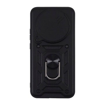Honor Magic8 Lite 5G skal med greppring och kameraskydd, Svart