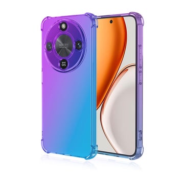 Honor Magic8 Lite 5G Gradient Bumper TPU skal, Lila/bl&aring;