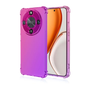 Honor Magic8 Lite 5G Gradient Bumper TPU skal, Lila/rosa