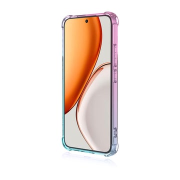 Honor Magic8 Lite 5G Gradient Bumper TPU skal, Gr&ouml;n/rosa