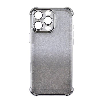 iPhone 16 Pro Max Glitter Bumper TPU-skal, Silver