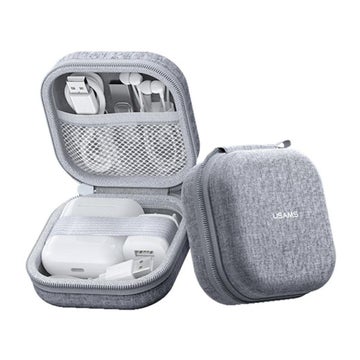 USAMS ZB351 -fodral f&ouml;r TWS h&ouml;rlurar, Gr&aring;