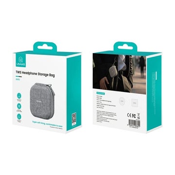 USAMS ZB351 -fodral f&ouml;r TWS h&ouml;rlurar, Gr&aring;