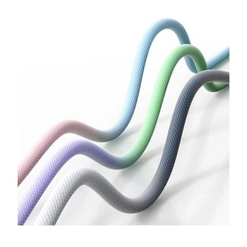 USAMS Bicolor USB-C / Lightning PD 30W -kabel, Gr&ouml;n/lila 120 cm