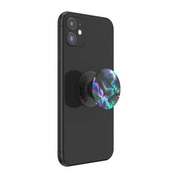 PopSockets PopGrip Avtagbart Grip med St&auml;llfunktion, Oil Agate