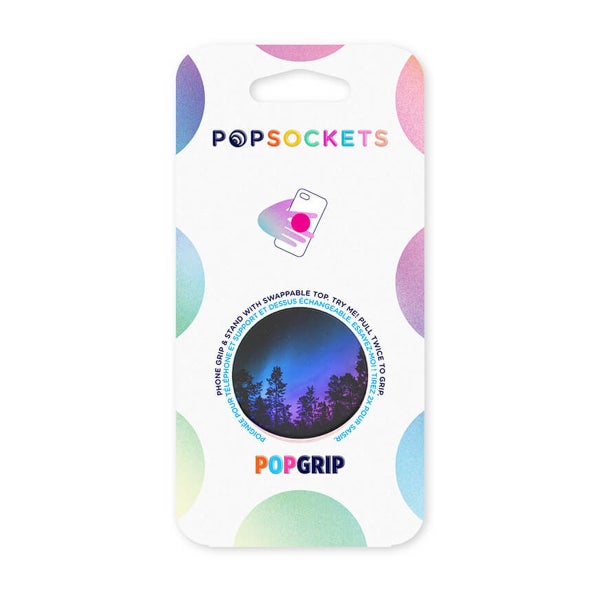 PopSockets PopGrip Avtagbart Grip med St&auml;llfunktion, Aurora Woods