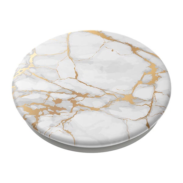 PopSockets PopGrip Avtagbart Grip med St&auml;llfunktion, Gold Lutz Marble