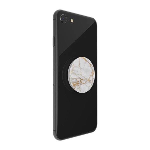 PopSockets PopGrip Avtagbart Grip med St&auml;llfunktion, Gold Lutz Marble