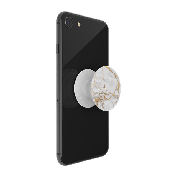 PopSockets PopGrip Avtagbart Grip med St&auml;llfunktion, Gold Lutz Marble