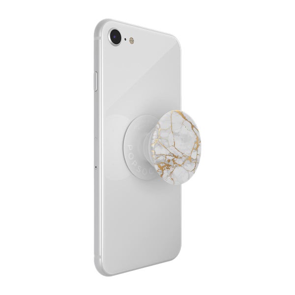 PopSockets PopGrip Avtagbart Grip med St&auml;llfunktion, Gold Lutz Marble