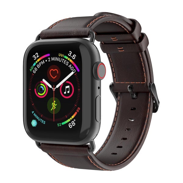 Apple Watch Series 42 / 44 / 45 / 46 / 49 mm Dux Ducis Business Band -armband, M&ouml;rkbrun