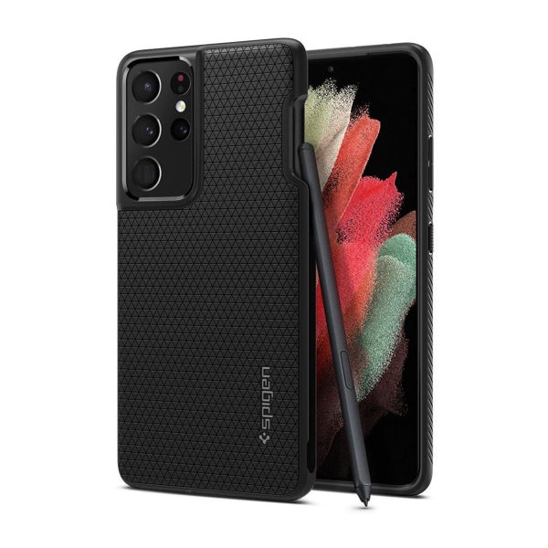 Spigen Liquid Air Galaxy S21 Ultra skal, Svart