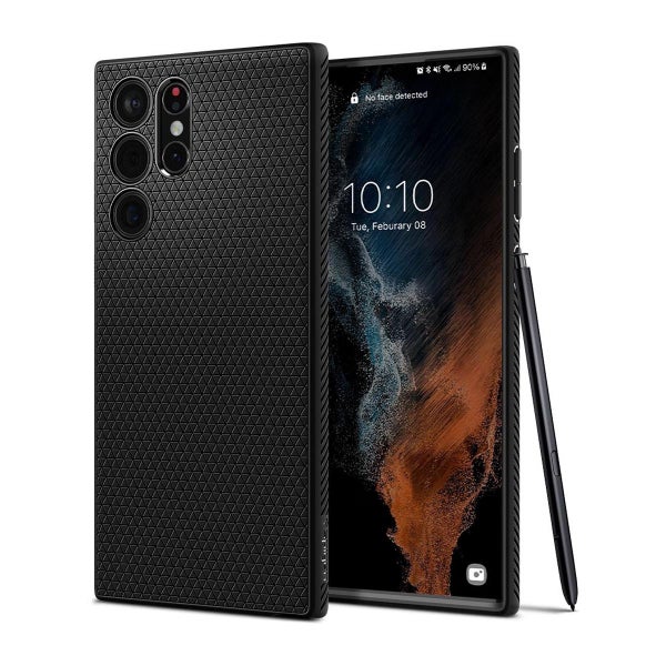 Spigen Liquid Air Samsung Galaxy S22 Ultra skal, Svart