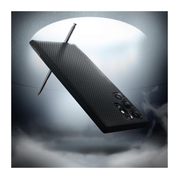 Spigen Liquid Air Samsung Galaxy S22 Ultra skal, Svart