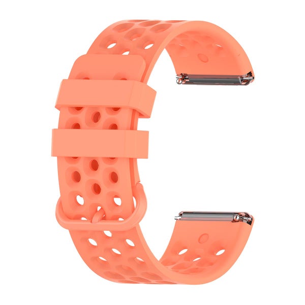 H&aring;lm&ouml;nstrat armband f&ouml;r Fitbit Versa smartklocka, TPE-plast, Orange