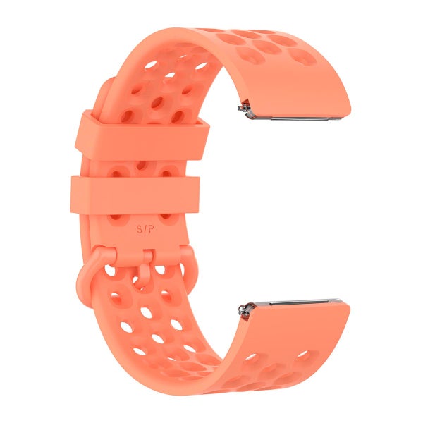 H&aring;lm&ouml;nstrat armband f&ouml;r Fitbit Versa smartklocka, TPE-plast, Orange