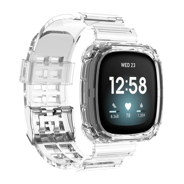 Fitbit Versa 3 skal, Transparent/vit