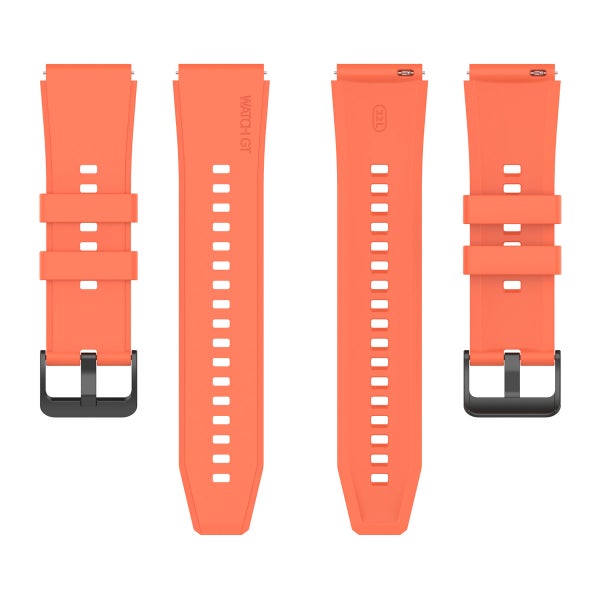 Silikonarmband med klassiskt sp&auml;nne (22 mm) f&ouml;r Huawei/Honor smartklocka, Orange