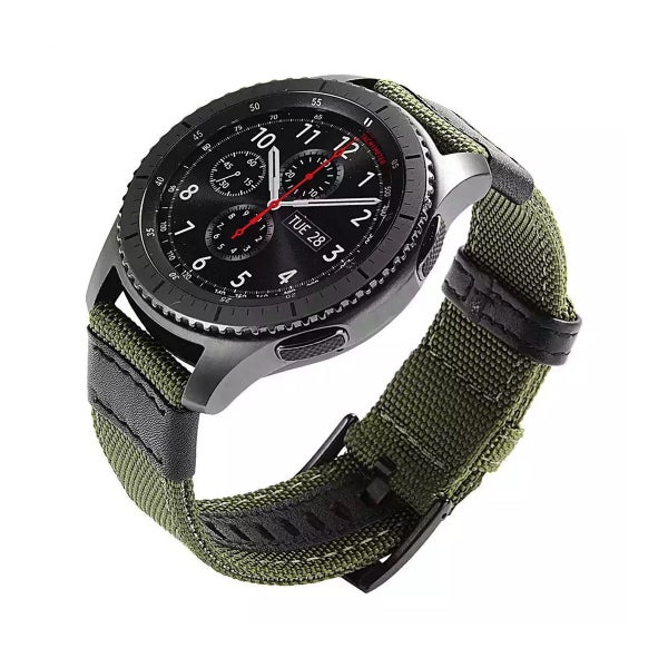 Nylonarmband (22 mm) f&ouml;r Huawei/Honor smartklocka, Military Green