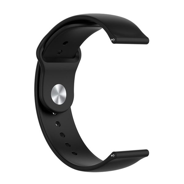 Silikonarmband med stiftsp&auml;nne (22 mm) f&ouml;r Huawei/Honor smartklocka, Svart