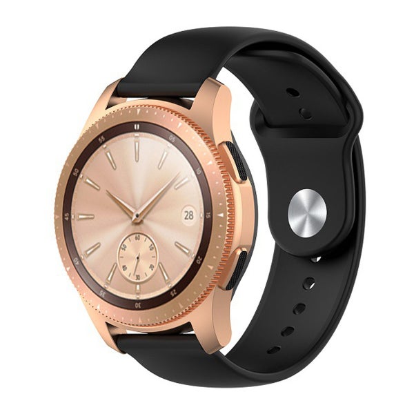 Silikonarmband med stiftsp&auml;nne (22 mm) f&ouml;r Huawei/Honor smartklocka, Svart