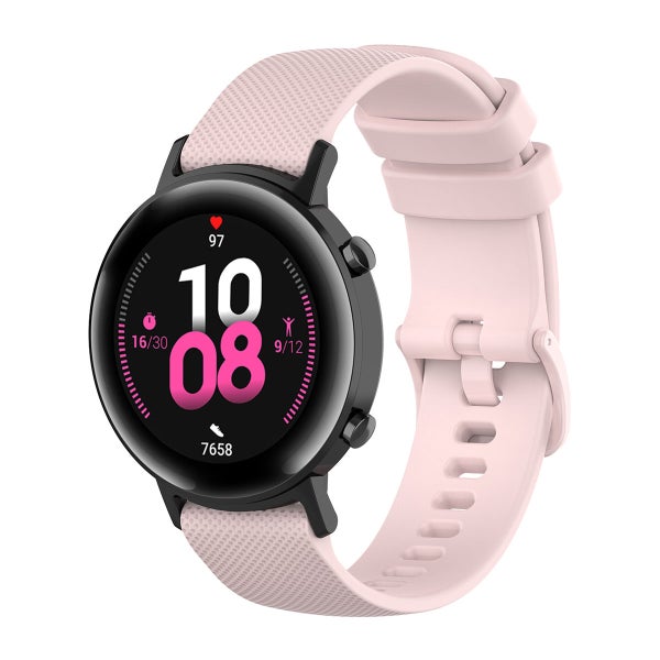Silikonarmband (20 mm) f&ouml;r Garmin smartklocka, Rosa