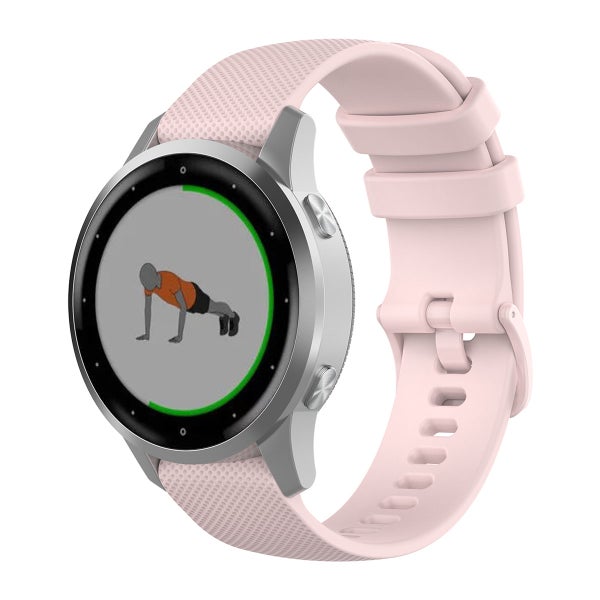 Universal silikonarmband (18 mm) f&ouml;r smartklocka, Rosa