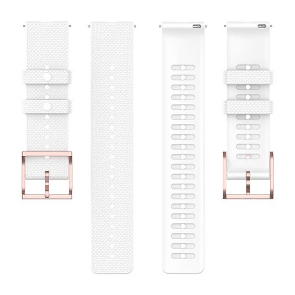 Silikonarmband (22 mm) f&ouml;r Polar smartklocka, Vit