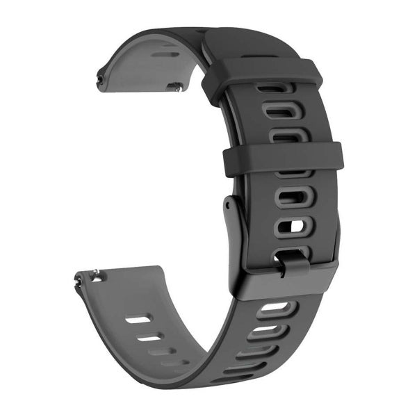 Silikonarmband (22 mm) till Suunto smartklocka, Svart/gr&aring;